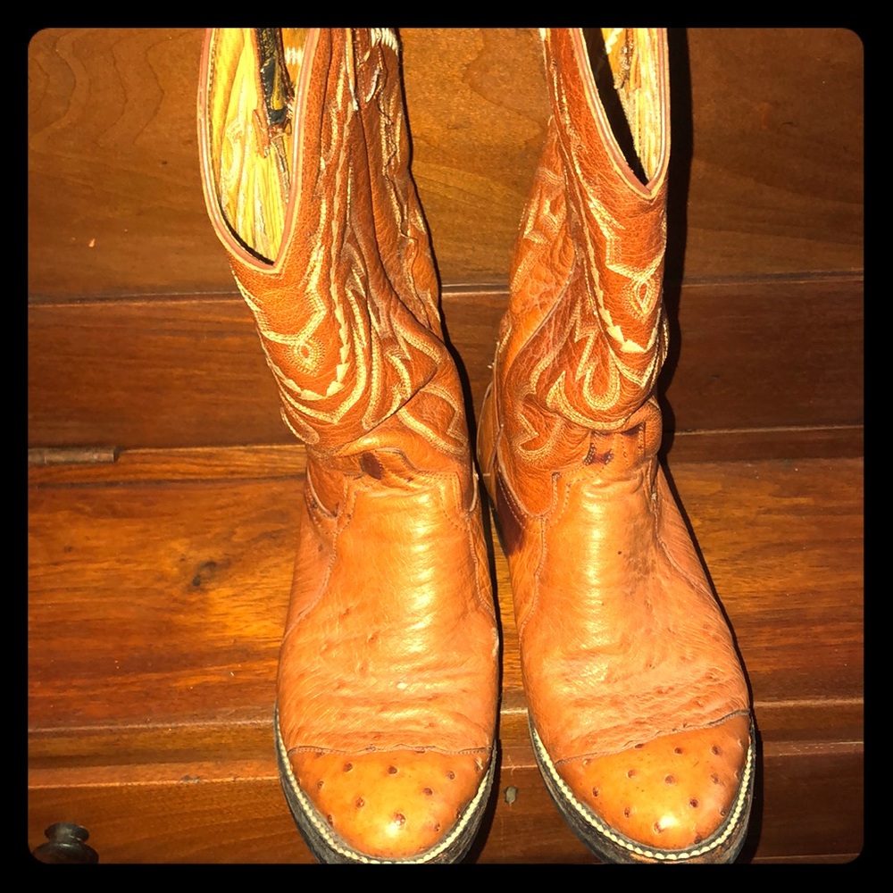Don Cuco ostrich western boots.  Size 8.5